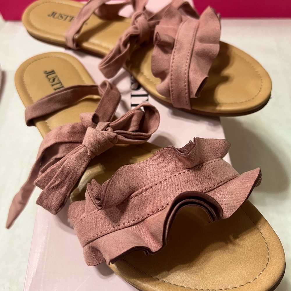 Pink Ruffle Sandals